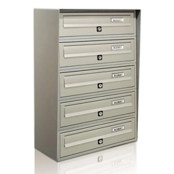 Casellario postale 5 posti orizzontale esterno - Slim